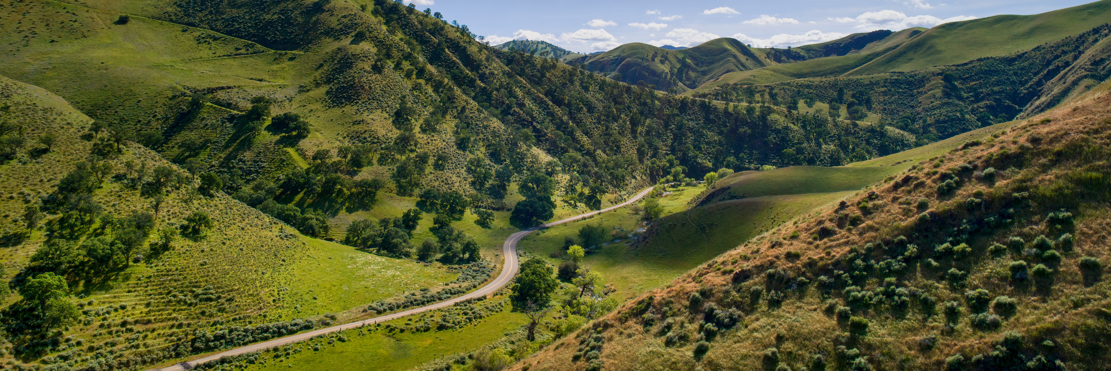 A road going through mountains